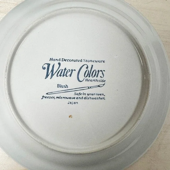 VTG Hearthside Watercolors Blush Dinnerware‎ Dessert Salad Plate Set 4 - Picture 4 of 6